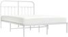 vidaXL Bettgestell mit Kopfteil Metall Weiß 140x200 cm 352628 Bild 5