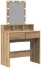 vidaXL Schminktisch Artisan-Eiche 80 x 41 x 144,5 cm Holzwerkstoff 862301 Bild 2