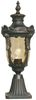 LED Sockel Laterne im Jugendstil mit Amberglas, Höhe 54cm Bild 2