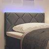 LED Kopfteil, Bettkopfteil, Minimalistisch Grau 80 cm Stoff Bild 4