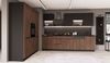 Küche MONZA + SIENA LOFT - 280 + 180 cm Küchenzeile Küchenblock Einbauküche Nussbaum Okapi matt + Schwarz matt Bild 2