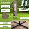 tillvex Sonnenschirm Cappuccino Ø 300 cm Ampelschirm Gartenschirm Marktschirm Kurbel Balkon Alu Neigbar Bild 4