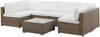 Beliani 'BELVEDERE' Lounge Set, PE Rattan weiß Bild 4