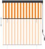 vidaXL Außenrollo 140x250 cm Weiß und Orange 145969 Bild 3
