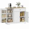 HOMCOM Sideboard Buffetschrank mit Schublade (Buffetschrank, 1 St, Aufbewahrungsschrank), 100 x 40 x 81 cm Weiß Bild 2