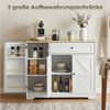 HOMCOM Sideboard Buffetschrank mit Schublade (Buffetschrank, 1 St, Aufbewahrungsschrank), 100 x 40 x 81 cm Weiß Bild 4