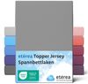 etérea Jersey Topper Spannbettlaken Spannbetttuch Grau 140x200 - 160x200 cm Bild 5