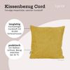 Lycce Dekokissen Kissenbezug aus trendigem Cordstoff (40x40cm), senf / gelb Bild 4
