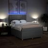 vidaXL Boxspringbett mit Matratze Hellgrau 140x200 cm Stoff 3294379 Bild 4