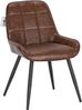 WOLTU Esszimmerstühle 6er Set, Polsterstuhl Kunstleder, Küchenstuhl gepolstert, Akzentstuhl für Wohnzimmer Schlafzimmer Küche, ergonomischer Stuhl mit Rückenlehne, Braun, BH332br-6 Bild 3