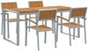 vidaXL Garten Essgruppe 5 pcs Grau Massivholz Akazie 3284371 Bild 2