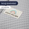 Stillkissen mit Knopf, Waffelpiqu√© Light Grey Bild 3
