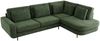 CALENO L-Form Ecksofa 317x225 cm, Massivholz-Rahmen & Wellenfedern, Sitzhöhe 51 cm, modernes Polstersofa rückenecht bezogen & freistehend - Dunkelgrün Schenille grob gewebt - Rechts Seite Bild 5