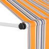 vidaXL Einziehbare Markise Handbetrieben 300 cm Gelb/Blau Gestreift 43228 Bild 4