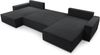 AX LIVING Grau Sofa U mit Schlaffunktion Cedria U Wohnlandschaft 389cm Bild 3