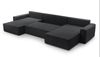 AX LIVING Grau Sofa U mit Schlaffunktion Cedria U Wohnlandschaft 389cm Bild 4