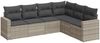 vidaXL 6-tlg. Garten-Sofagarnitur mit Kissen Hellgrau Poly Rattan 3219002 Bild 2
