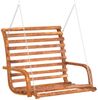 vidaXL Hollywoodschaukel mit Dach Massivholz Fichte mit Teak-Finish 3200627 Bild 3