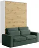 Vente-unique - BEGANIO Bett Holz, Platte BeigeWeiß - B 123 cm239,2 cm x H 225 cm x L 200 cm Bild 4