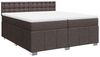 vidaXL Boxspringbett mit Matratze Dunkelbraun 200x200 cm Stoff 3289492 Bild 3