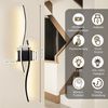 Lapalife Wandleuchte Dimmbar Wandleuchte Innen Kabelloses Wiederaufladbar, 100cm, LED fest integriert, Schwarz LED Wandlampe mit Fernbedienung, Timer, Speicherfunktion Bild 2
