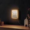 OnlyWow Wandleuchte Lightbox Blumen - Rosa - Modern - Beige, Dimmbar, Farbwechsel, LED, Warmweiß, Kaltweiß, Neutralweiß Einstellbar, Wandlampe Innen, Dimmbar, mit Kabel, LED, Beleuchtung, Wohnzimmer Bild 2