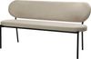 byLIVING Bank Jersey/Webstoff Taupe/Gestell Metall schwarz/Sitzbank mit Rückenlehne/Küchenbank/Esszimmerbank/Polsterbank/B 160, H 82, T 62 cm Bild 4