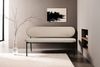 byLIVING Bank Jersey/Webstoff Taupe/Gestell Metall schwarz/Sitzbank mit Rückenlehne/Küchenbank/Esszimmerbank/Polsterbank/B 160, H 82, T 62 cm Bild 2
