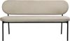 byLIVING Bank Jersey/Webstoff Taupe/Gestell Metall schwarz/Sitzbank mit Rückenlehne/Küchenbank/Esszimmerbank/Polsterbank/B 160, H 82, T 62 cm Bild 3