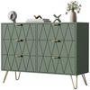 UEV Kommode mit 6 Schubladen, Sideboard für Wohnzimmer Schlafzimmer (Highboard, Sideboard mit Schubladen, Schmal kommode, 100 x 34 x 73 cm Mehrzweckschrank), Küchenschrank Buffet TV Board Schrank mit Füße Aufbewahrungsschrank Bild 2