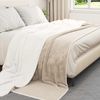 vidaXL Überwurfdecke Beige 240 x 270 cm Fleece 42016976 Bild 3