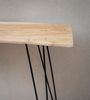 Konsolentisch Akazie Massivholz Baumkante 150x36x75cm Haarnadelbeine Metallgestell Bild 5