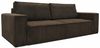 Wohnero24 Modernes Sofa MARVIN 233 x 104 cm – Hochwertiger, gemütlicher Cordstoff – Schlaffunktion 185 x 155 cm – Farbe: Dunkelbraun Bild 3