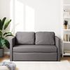 vidaXL Bodensofa mit Schlaffunktion Grau 112x174x55 cm Kunstleder 353975 Bild 3
