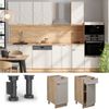 Küchenunterschrank Fame-Line GrauBeige 40 cm ohne Arbeitsplatte Vicco Bild 2