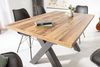 riess-ambiente Esstisch MONTREAL 140cm natur / schwarz (Einzelartikel, 1-St), Eiche-Holz-Design · X-Gestell · bis 6 Personen · Industrial Bild 3