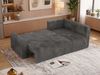 Eckcouch NESSARO COR L mit Schlaffunktion, L-förmiges Sofa mit DL-System, Bettkasten, Bonellfederkern, Sofa mit Stauraum - Grau Cord - Rechts Seite Bild 5