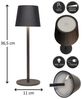 Coen Bakker Deco BV LED Außen-Tischleuchte Touch Tischlampe Dimmbar Akku In-/Outdoor IP44, Touch-Funktion, LED fest verbaut, Kaltweiß, Warmweiß, Tageslichtweiß Bild 3