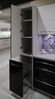Apothekerhochschrank AVELLINO 40x207cm Korbauszug grifflos Farbe: dust grey Acryl matt / Eiche Artisan AV-2D14K/40/kargo Bild 3