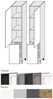 Apothekerhochschrank AVELLINO 40x207cm Korbauszug grifflos Farbe: dust grey Acryl matt / Eiche Artisan AV-2D14K/40/kargo Bild 2