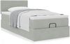 vidaXL Ottoman-Bett mit Matratze Hellgrau 90x190 cm Samt 3311669 Bild 4