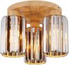 Moderne Deckenleuchte RUN 3-flammig mit Rauchglas Kristall Ø 35cm Bild 2