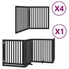 vidaXL 12-tlg. Hundetor mit Tür Faltbar Schwarz 960 cm Pappelholz 3155688 Bild 2