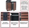2er Mülltonnenverkleidung HWC-K14, Mülltonnenbox Mülltonnenabdeckung, 119x134x84cm WPC Metall 78kg ~ Teak-Optik Bild 2