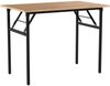 Klappbarer Computertisch 100x60x75cm Teak Schwarz Bild 5