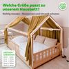 lilimaus Betthimmel Hausbett Himmel aus 100% Musselin-Baumwolle - in 12 Farben (1-tlg), Musselin Hausbett Himmel aus 100% Baumwolle, handgenäht Bild 4