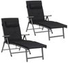SONGMICS Gartenliege, 2 St, Sonnenliege,6cm Dicker Matratze,Aluminium,atmungsaktiv Bild 4
