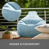Green Bean® Sitzsack mit Rückenlehne 80x80x90cm - Gaming Chair mit 230L Füllung Cordstoff - Bean Bag Bodenkissen Lounge Sitzhocker Relax-Sessel Gamer Gamingstuhl Hellblau Bild 5