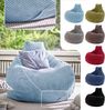 Green Bean® Sitzsack mit Rückenlehne 80x80x90cm - Gaming Chair mit 230L Füllung Cordstoff - Bean Bag Bodenkissen Lounge Sitzhocker Relax-Sessel Gamer Gamingstuhl Hellblau Bild 2