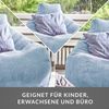 Green Bean® Sitzsack mit Rückenlehne 80x80x90cm - Gaming Chair mit 230L Füllung Cordstoff - Bean Bag Bodenkissen Lounge Sitzhocker Relax-Sessel Gamer Gamingstuhl Hellblau Bild 3